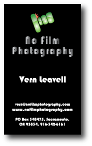 No Film Photography Business Card