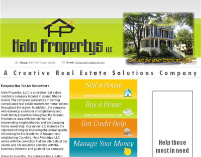 Halo Propertys Website Design