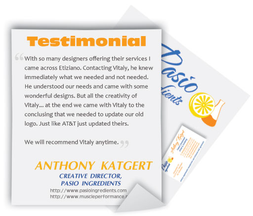 Logo Design Testimonial Anthony Katgert