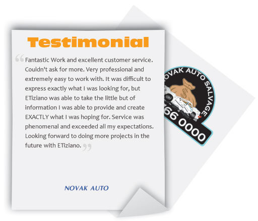 Logo Design Testimonial Novak Auto